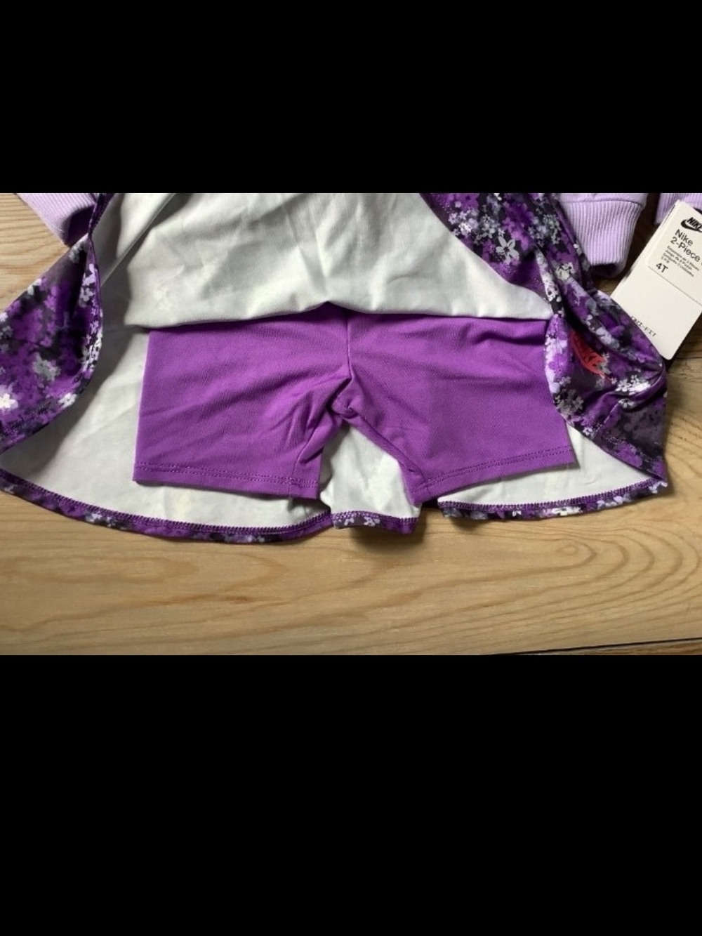 Nike Girls Lilac Floral Sweatshirt & Skort Set Size 4T(NWT)~PRICE IS FIRM~ - Picture 4 of 5